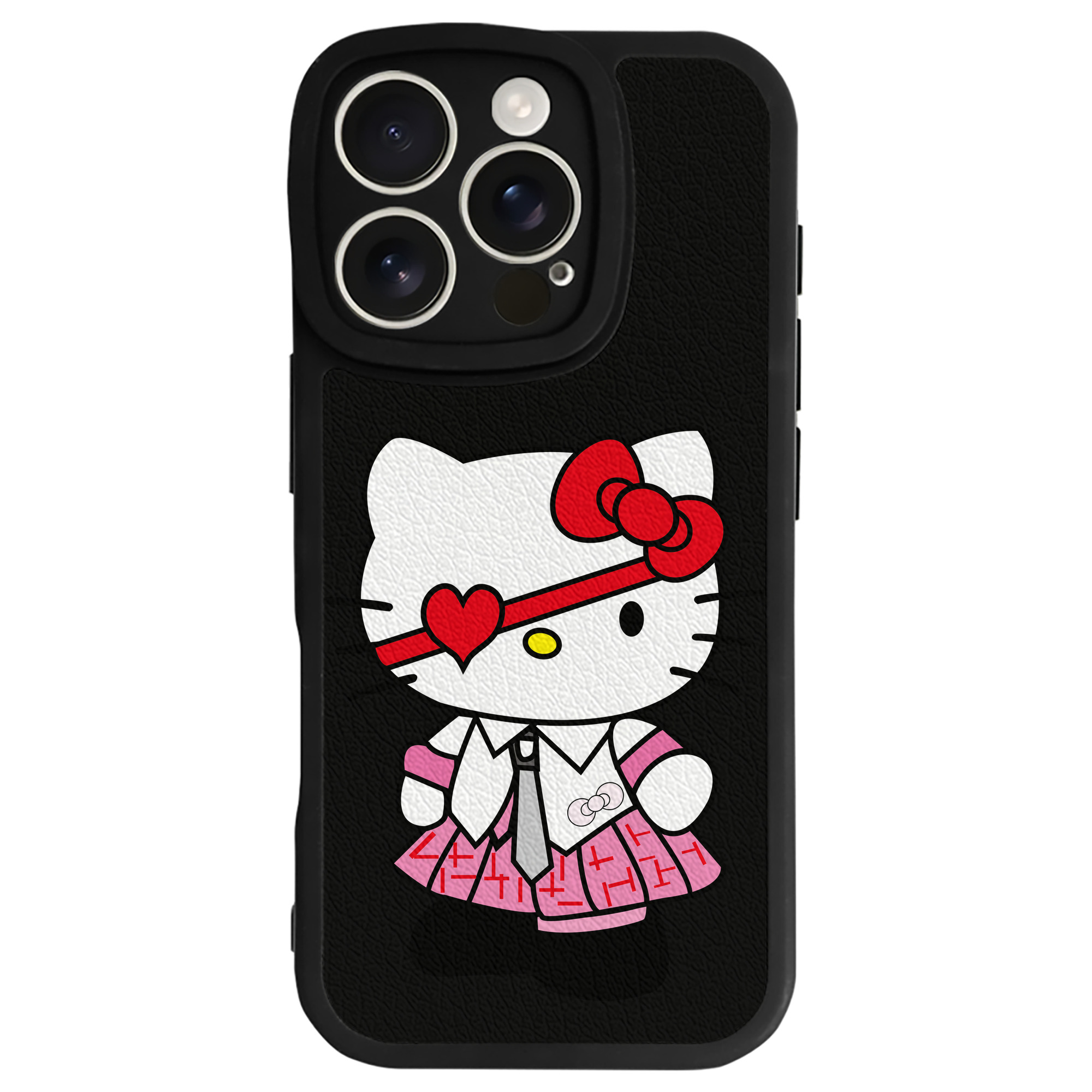 （画像用） Hello Kitty ハローキティ 【iPhone 16シリーズ対応】シリコンスマホケース（レザー調） 材質：シリコン